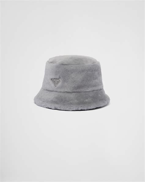 grey prada beanie hat|xxl prada bucket hat.